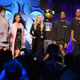 Usher, Rihanna, Nicki Minaj, Madonna, Deadmau5, Kanye West, Jay Z and J. Cole onstage at the Tidal launch event #TidalForAll at Skylight at Moynihan Station in New York City March 30, 2015
Jamie McCarthy/Getty Images for Roc Nation